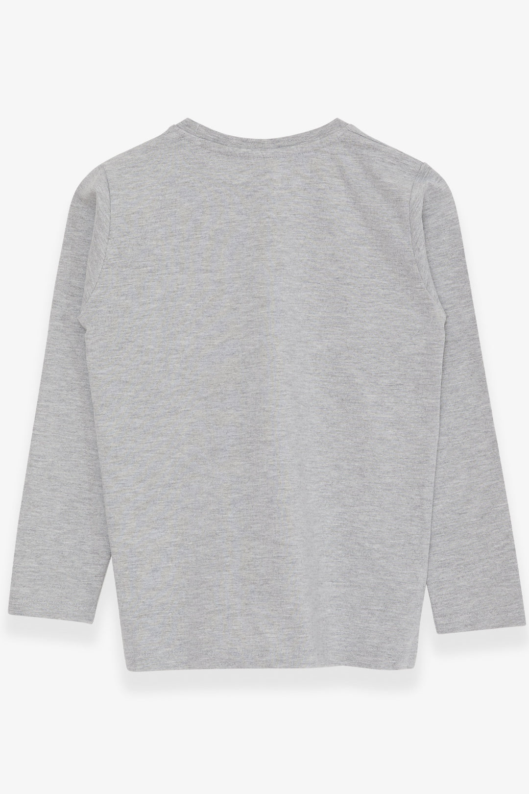 BRE Breeze Boys' Long Sleeve T-Shirt with Pocket 4-8 Years, Light Grey Melange - Albi