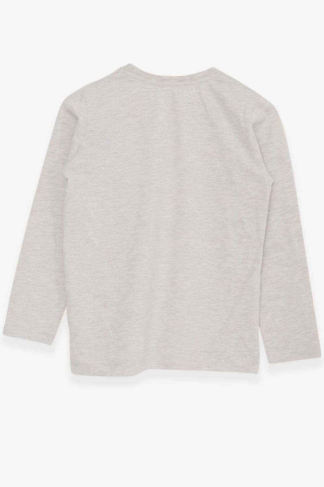 BRE Breeze Boys' Long Sleeve T-Shirt with Pocket 4-8 Years, Beige Melange - Rheden