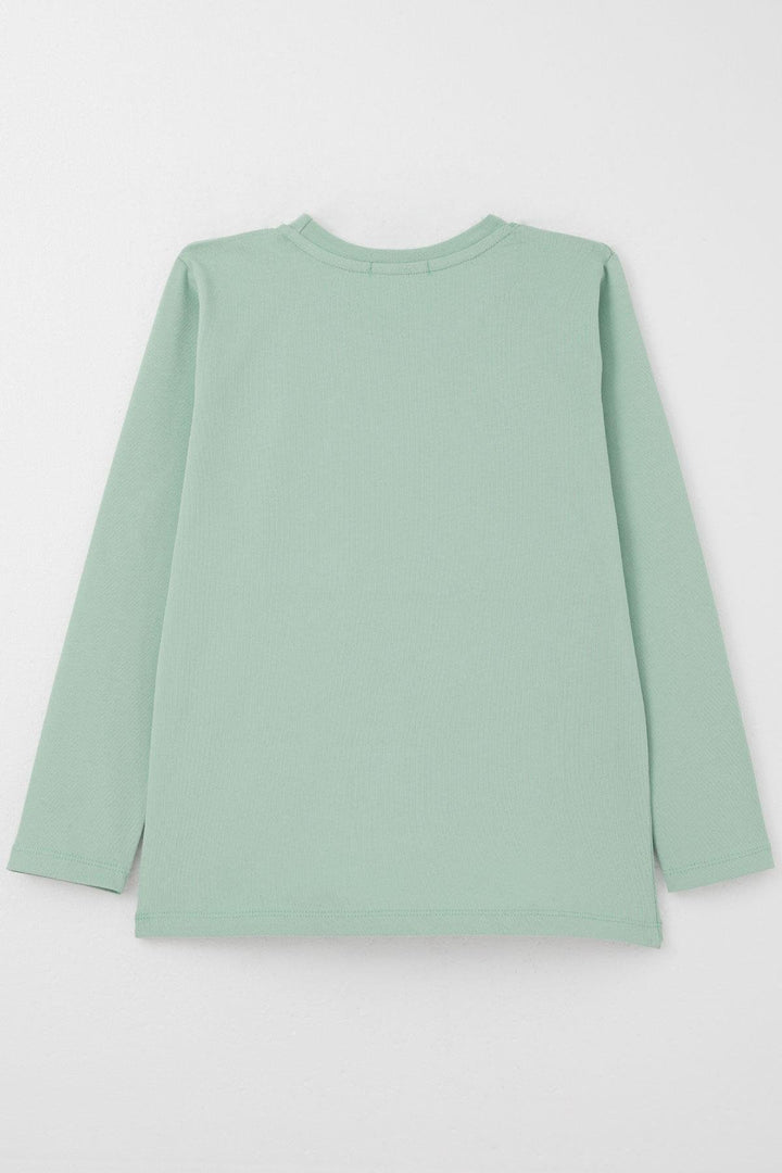 BRE Breeze Boys' Long Sleeve T-Shirt with Slogan Themed Print, 62 Years, Aqua Green - Adelanto