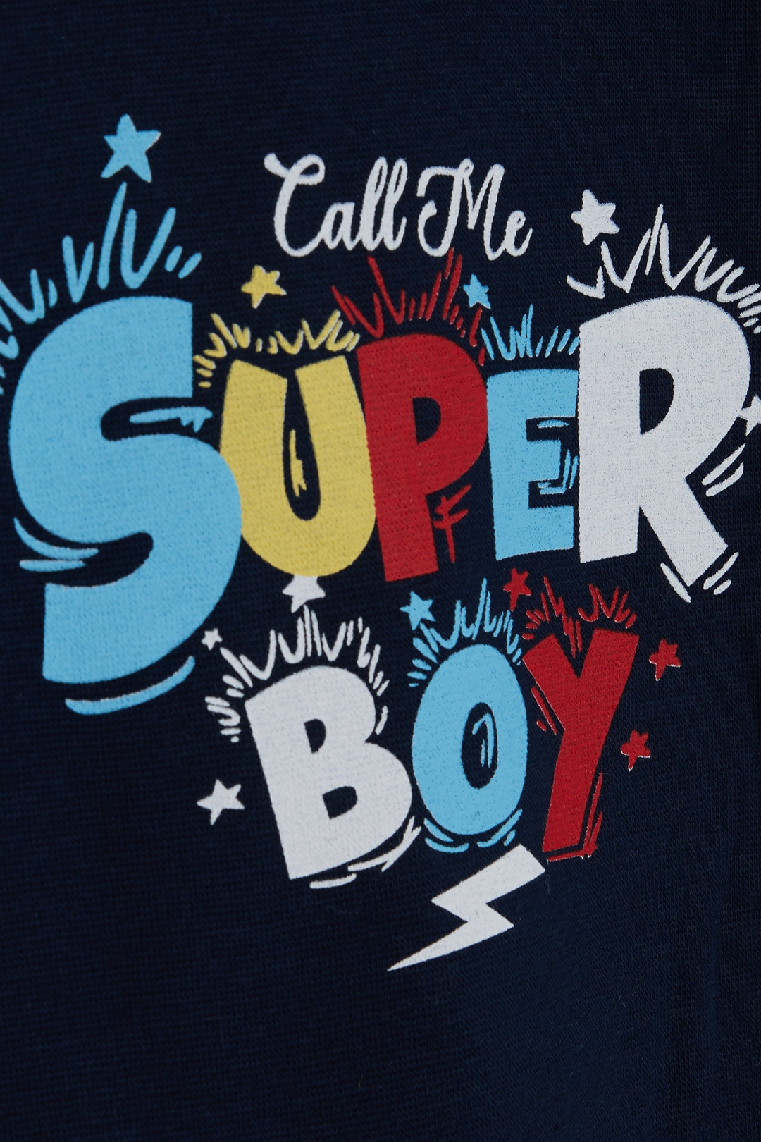 BRE Breeze Boys' Long Sleeve T-Shirt Printed with Text, 1-4 Years, Navy Blue - Braşov