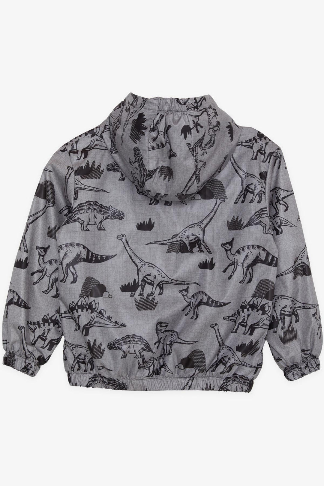 BRE Breeze Boys' Raincoat Strong Dinosaur Patterned 1-6 Years, Smoke Melange - Los Palacios y Villafranca