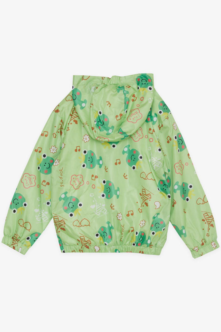 BRE Breeze Girls & Boys Boys Raincoat Frog Prince Patterned 1-5 Years, Pistachio Green - Padova