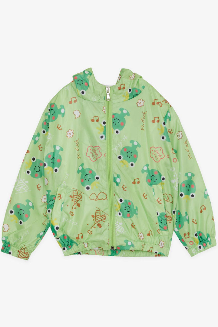 BRE Breeze Girls & Boys Boys Raincoat Frog Prince Patterned 1-5 Years, Pistachio Green - Padova