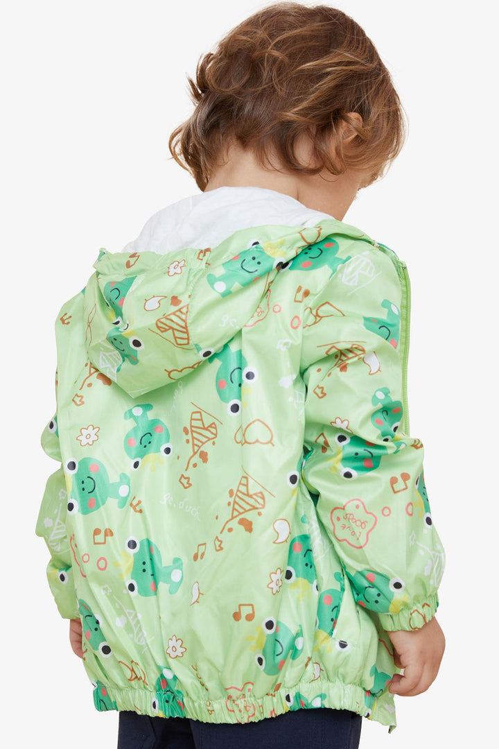 BRE Breeze Girls & Boys Boys Raincoat Frog Prince Patterned 1-5 Years, Pistachio Green - Padova
