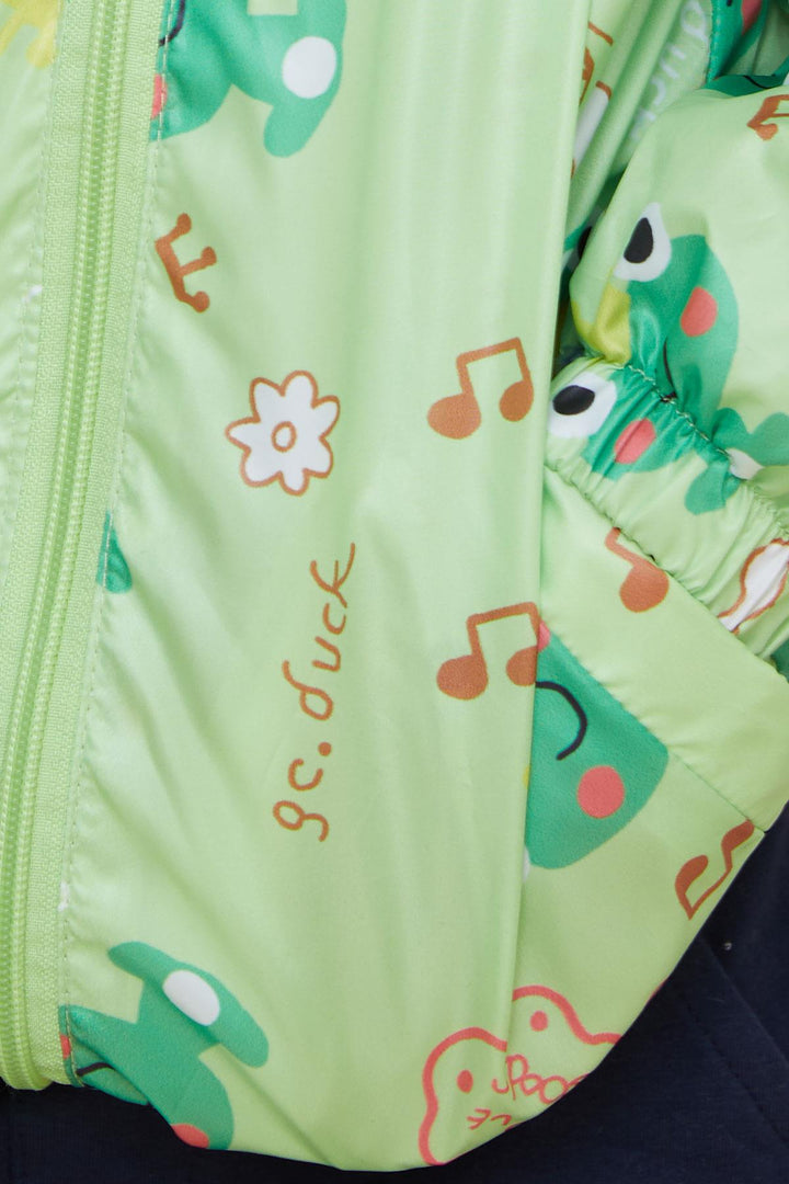 BRE Breeze Girls & Boys Boys Raincoat Frog Prince Patterned 1-5 Years, Pistachio Green - Padova