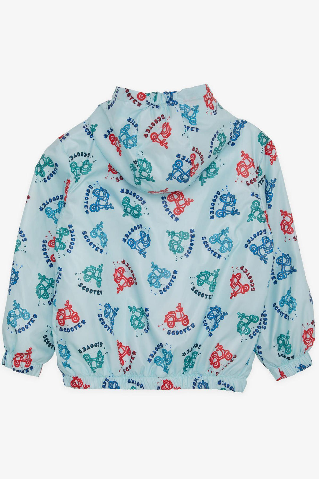 BRE Breeze Boys' Raincoat Colorful Scooter Patterned 1-6 Years, Light Blue - Herford
