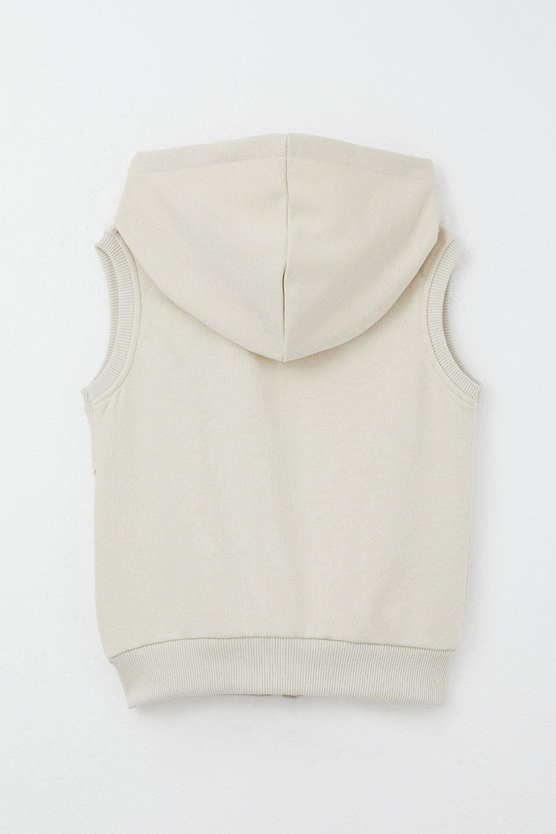 BRE Breeze Boys' Vest with Letter Embroidery Zipper 3-8 Years, Cream - Treviso