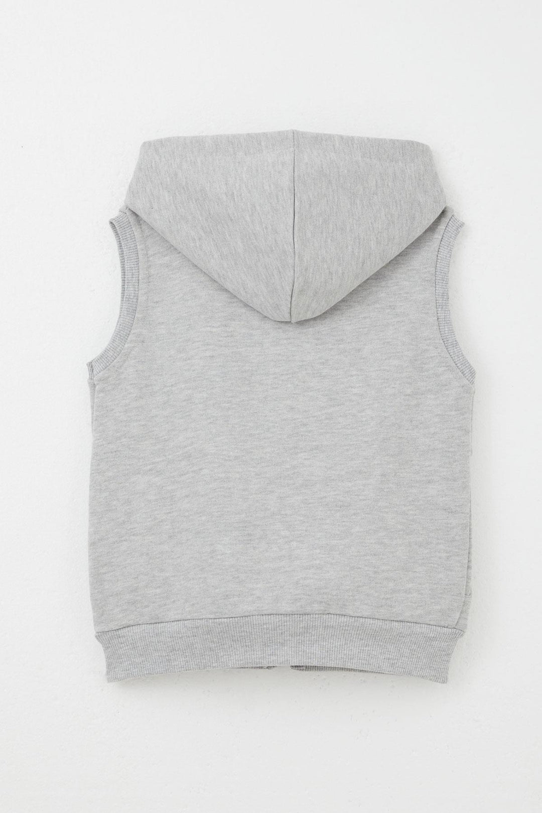 BRE Breeze Boys' Vest with Letter Embroidery Zipper 3-8 Years, Light Grey Melange - Weslaco