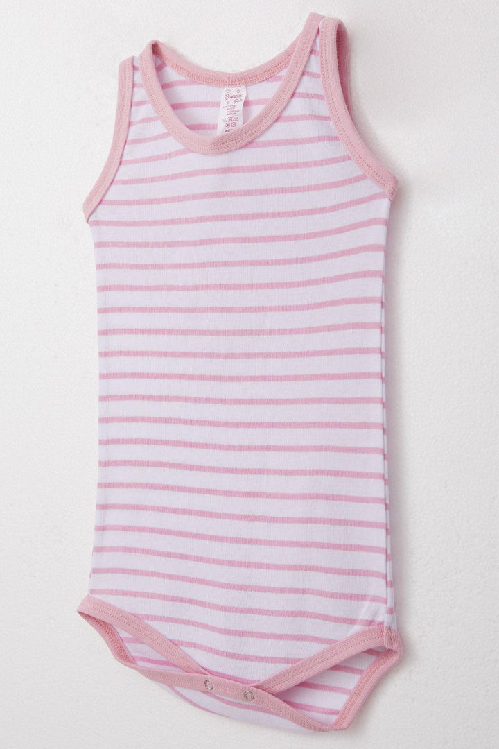 BRE Breeze Girl Baby Tank Top Bodysuit Striped 9 Months-3 Years, Pink - Belfort