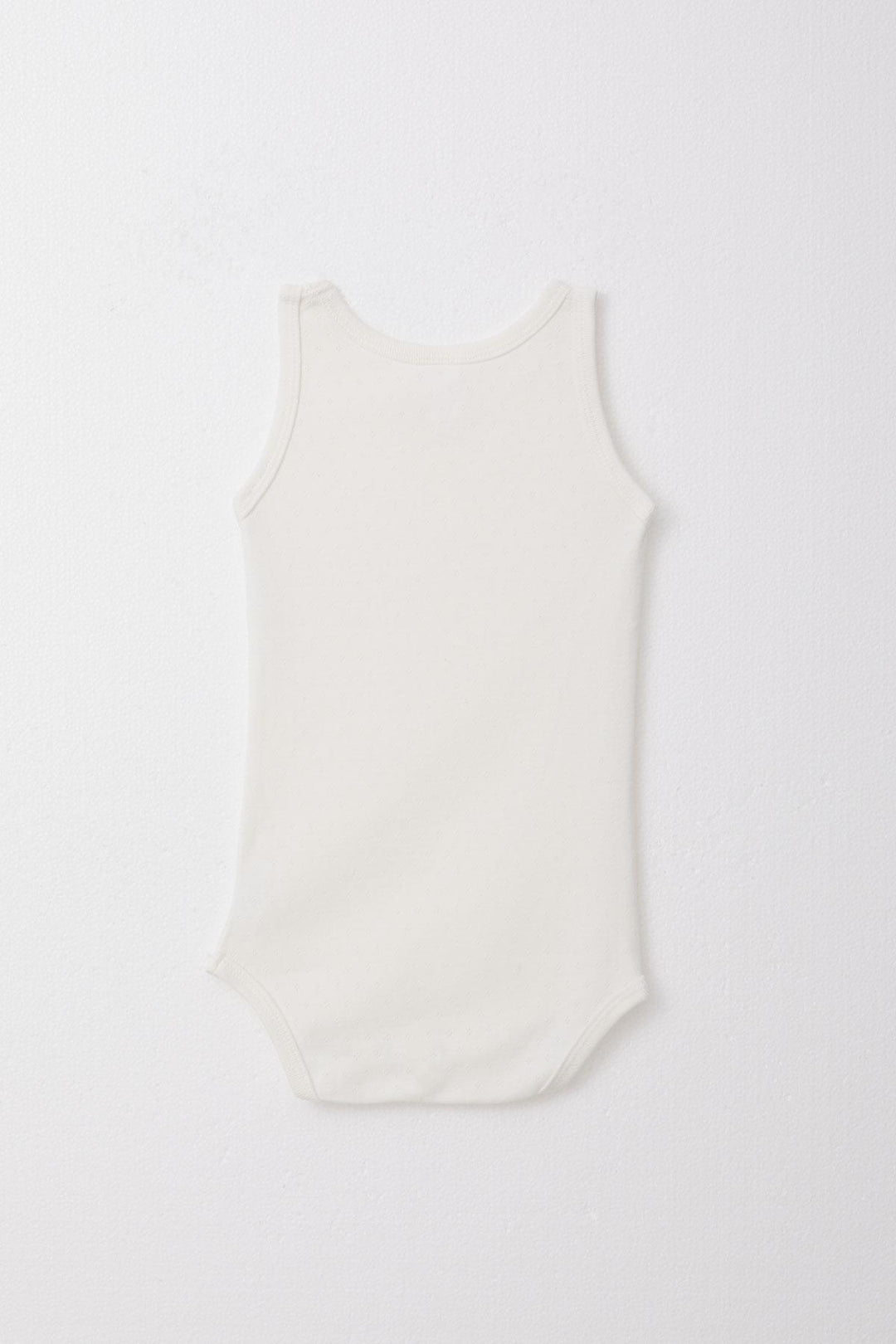 BRE Breeze Baby Girl Snap Fastener Tank Top Bodysuit Jacquard 9 أشهر - 3 سنوات، إكرو - تورينجتون
