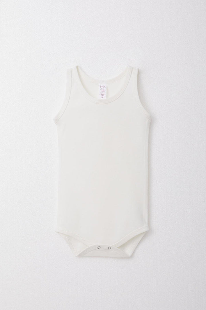BRE Breeze Baby Girl Snap-Fastened Tank Top Bodysuit 9 Months-3 Years, Ecru - Tecámac