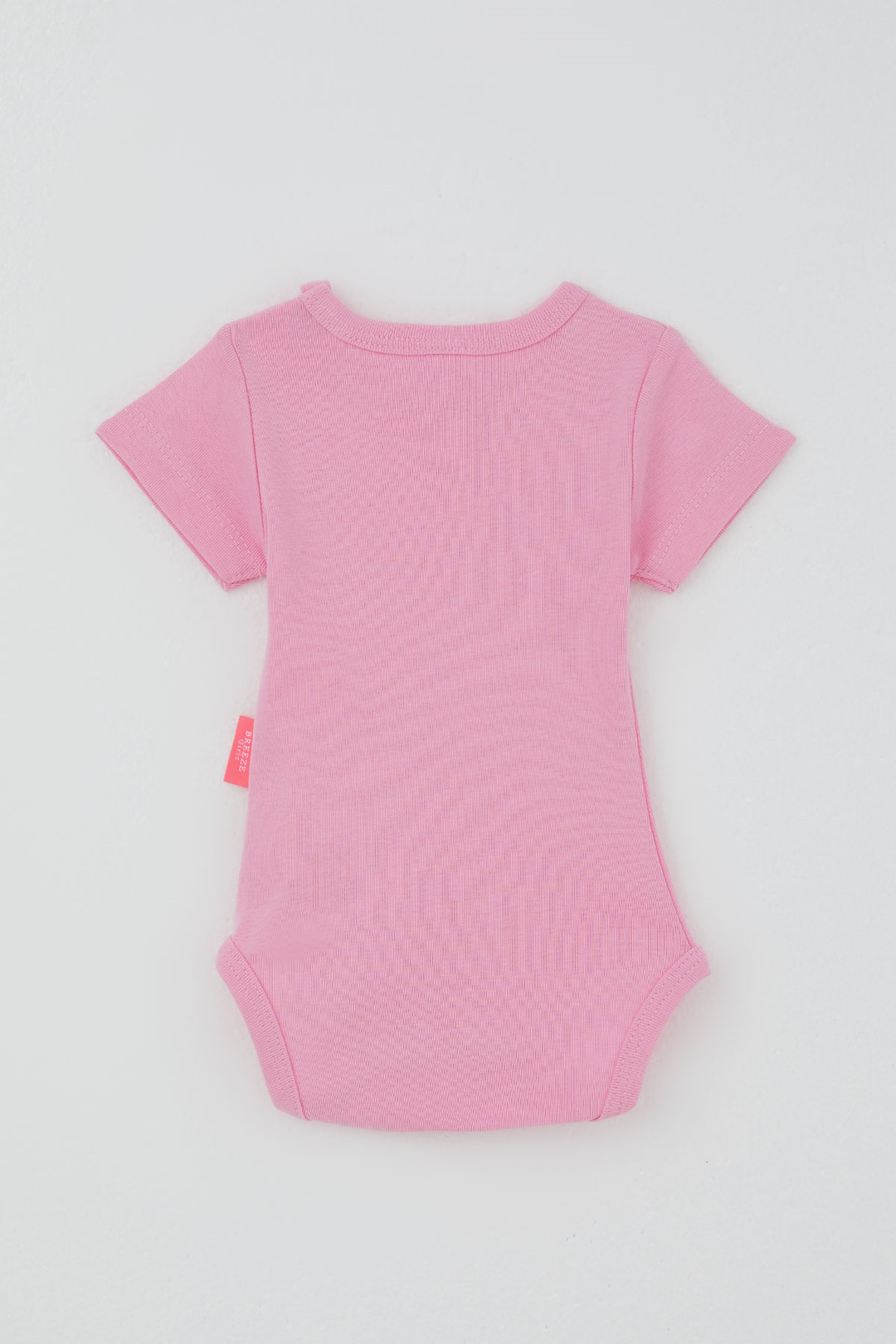 BRE Breeze Kız Bebek Çıtçıtlı Kısa Kollu Zıbın Body Basic 0-9 Ay , Pembe - Brisbane