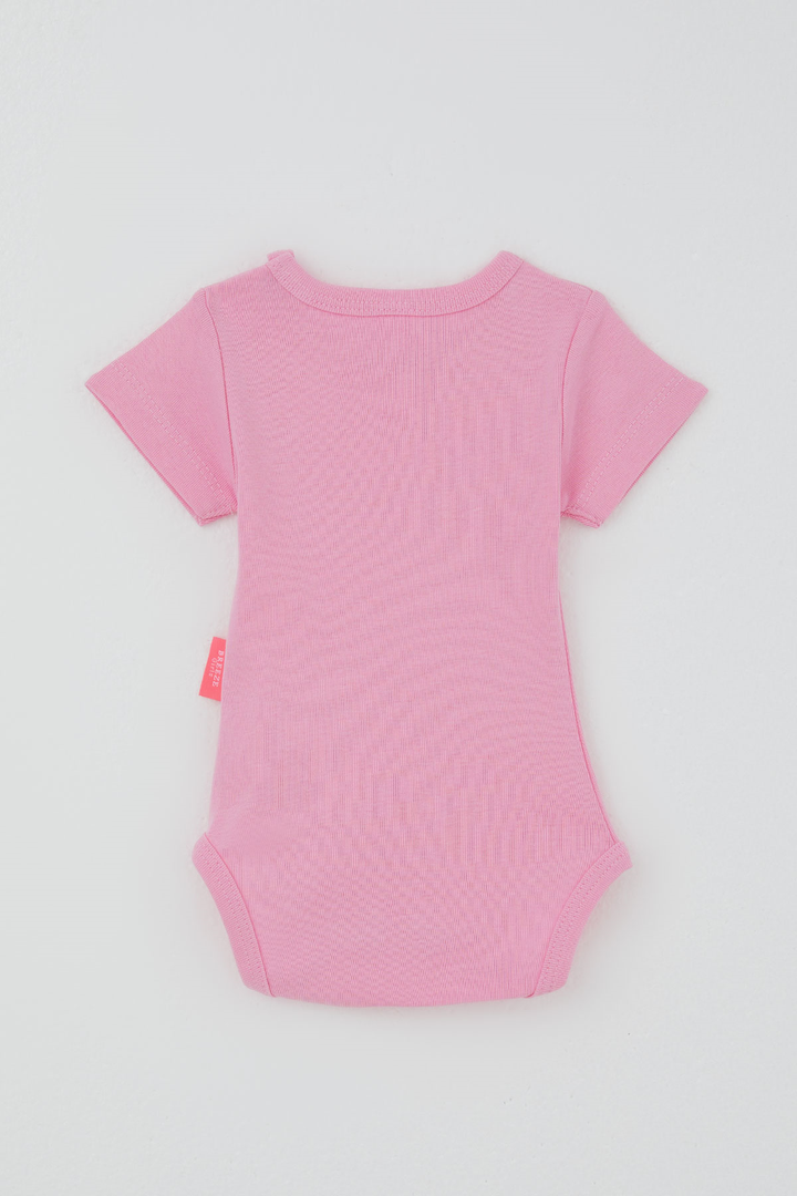 BRE Breeze Kız Bebek Çıtçıtlı Kısa Kollu Zıbın Body Basic 0-9 Ay , Pembe - Brisbane