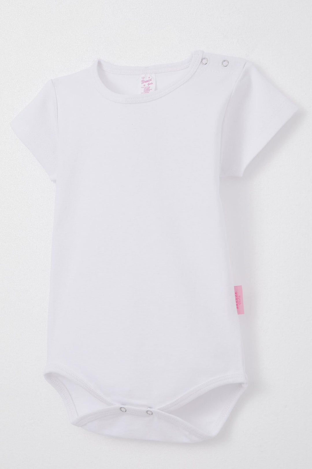 BRE Breeze Baby Girl Snap Bodysuit Basic 9 Months-3 Years, White - Antwerp