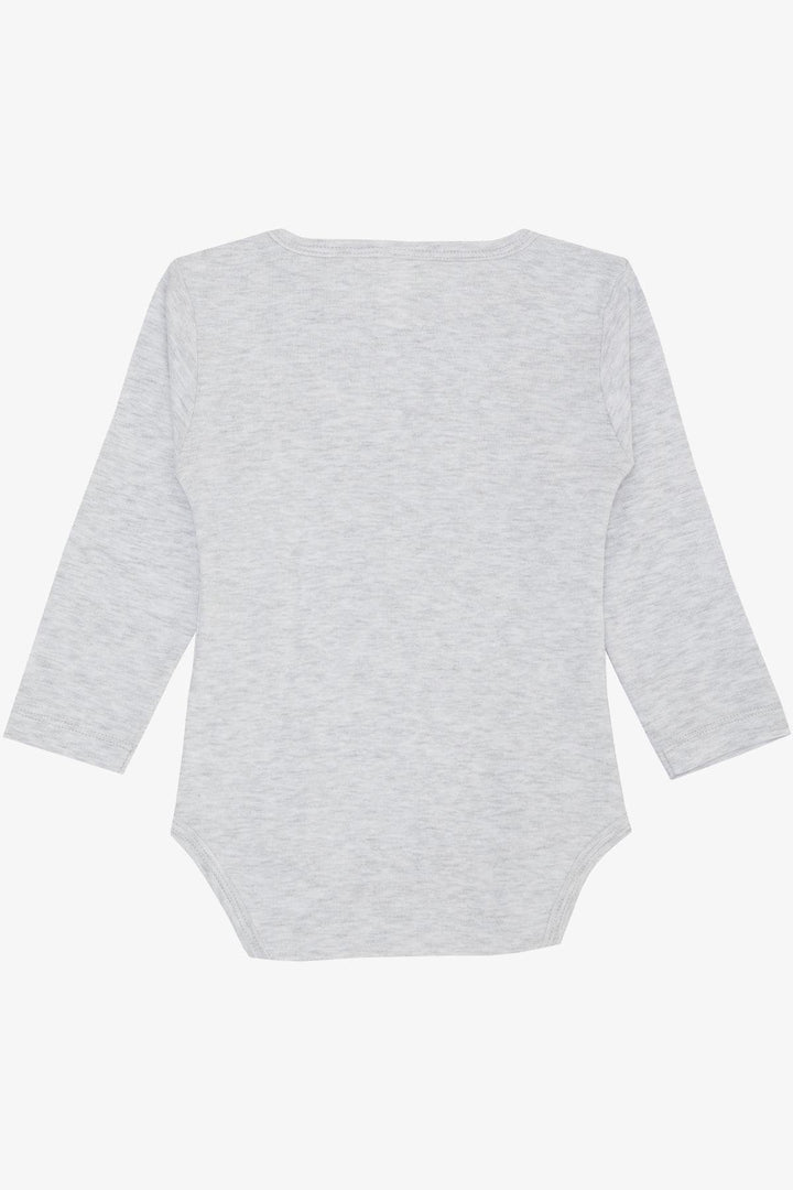 BRE Breeze Baby Girl Snap Bodysuit with Cute Bunny Print 9 Months-3 Years, Light Grey Melange - Egypt Lake-Leto