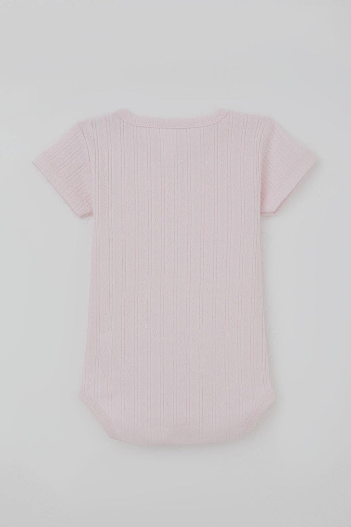 BRE Breeze Kız Bebek Çıtçıtlı Zıbın Body Jakarlı 9 Ay-3 Yaş, Pembe - Torres Vedras