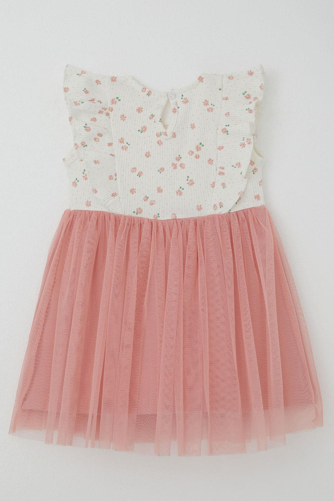 BRE Breeze Baby Girl Dress Floral Tulle Frilly 9 Months-3 Years, Ecru - Lisburn