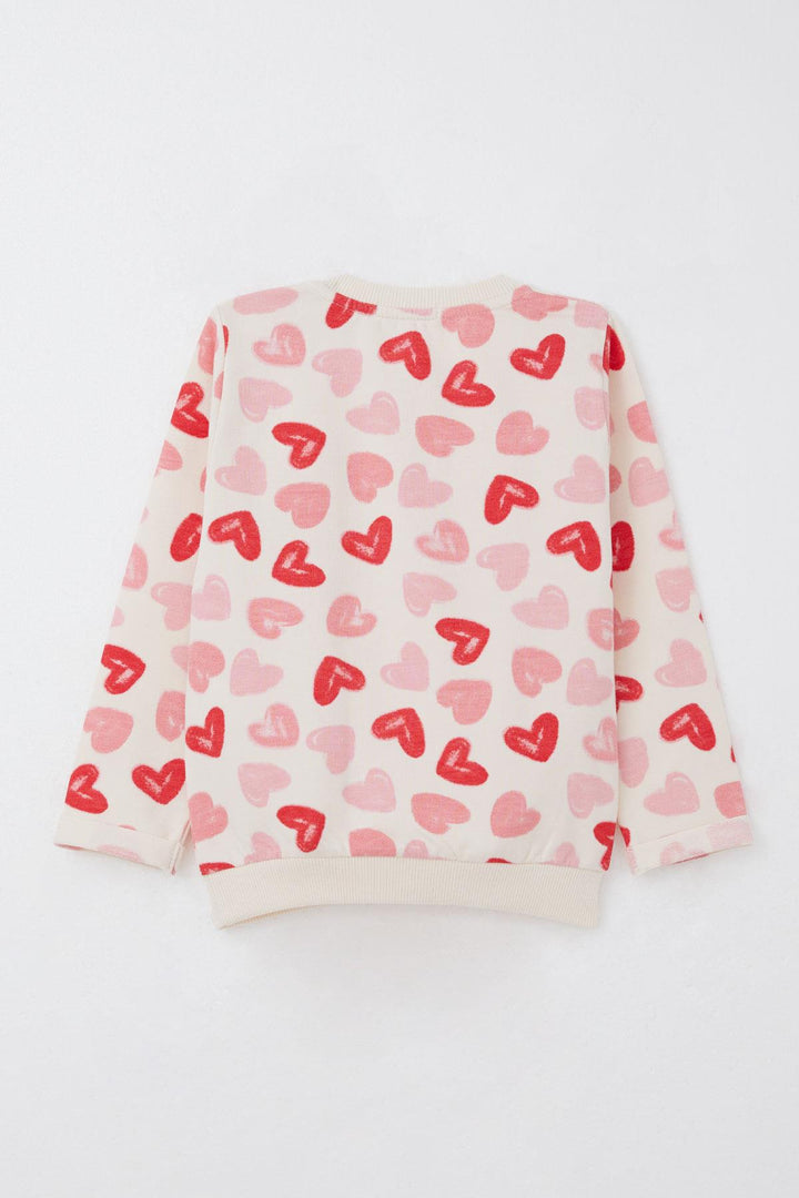 BRE Breeze Girl Baby Tracksuit Set Heart Dream Pants Bow 9 Months-3 Years, Cream - Buzău