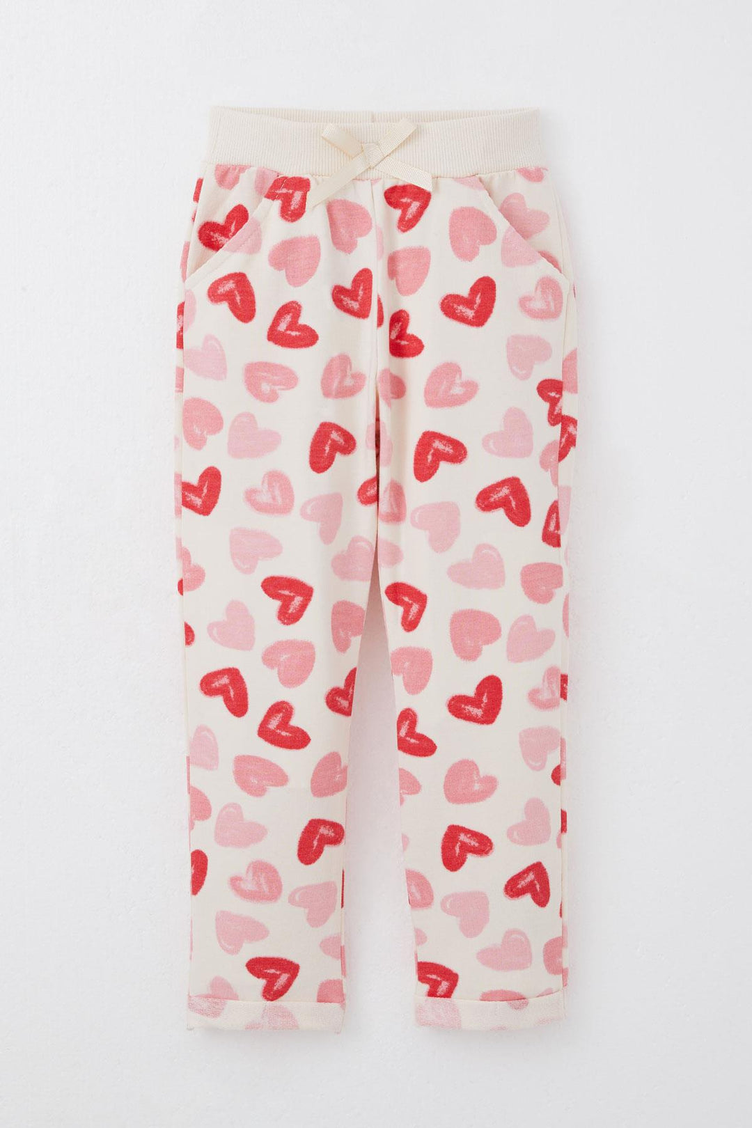 BRE Breeze Girl Baby Tracksuit Set Heart Dream Pants Bow 9 Months-3 Years, Cream - Buzău