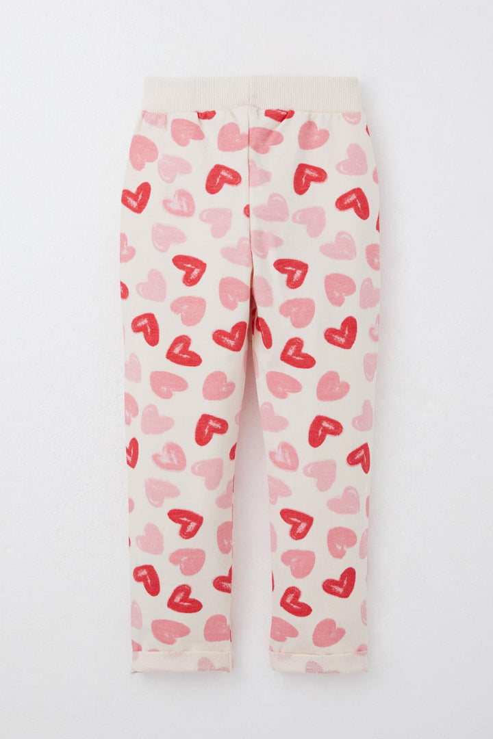 BRE Breeze Girl Baby Tracksuit Set Heart Dream Pants Bow 9 Months-3 Years, Cream - Buzău