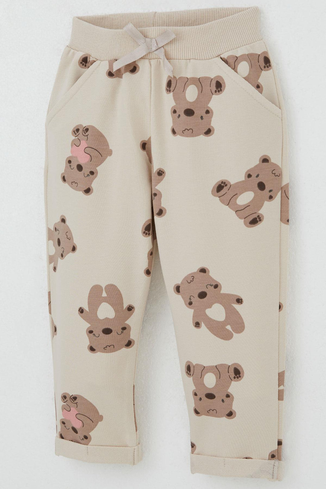 BRE Breeze Girl Baby Tracksuit Happy Bear Patterned 6 Months-2 Years, Beige - Torrente