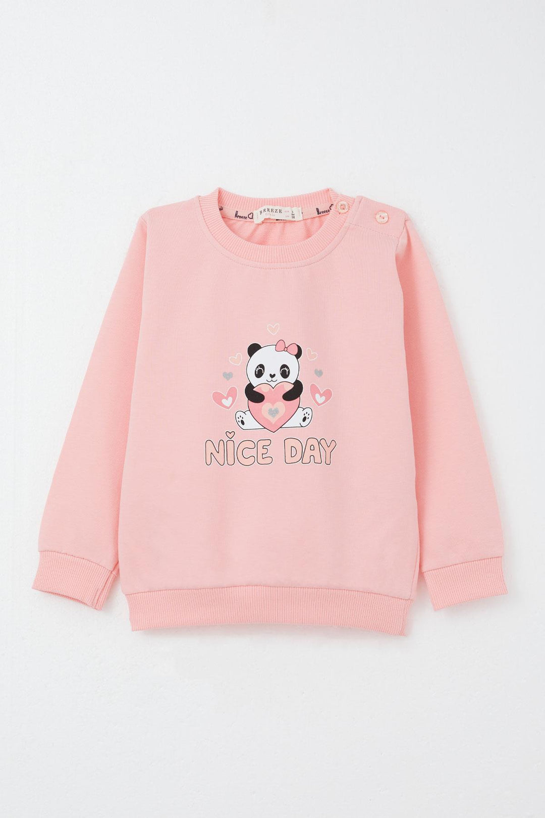 BRE Breeze Girl Baby Tracksuit Happy Panda Printed 9 Months-3 Years, Pink - Kyiv