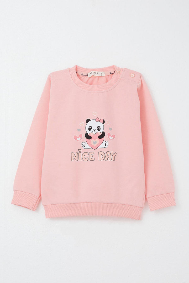 BRE Breeze Girl Baby Tracksuit Happy Panda Printed 9 Months-3 Years, Pink - Kyiv