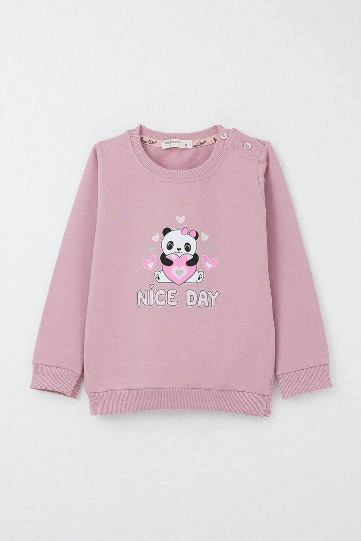 BRE Breeze Girl Baby Tracksuit Happy Panda Printed 9 Months-3 Years, Pink - Dublin