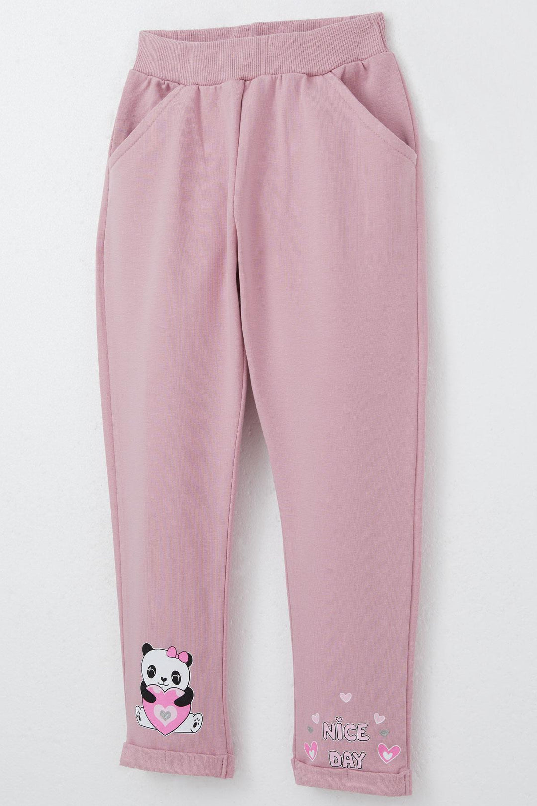 BRE Breeze Girl Baby Tracksuit Happy Panda Printed 9 Months-3 Years, Pink - Dublin