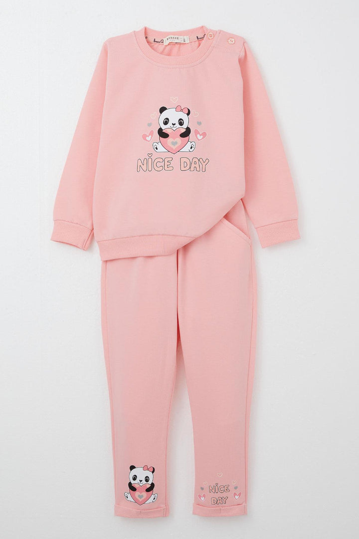 BRE Breeze Girl Baby Tracksuit Happy Panda Printed 9 Months-3 Years, Pink - Kyiv