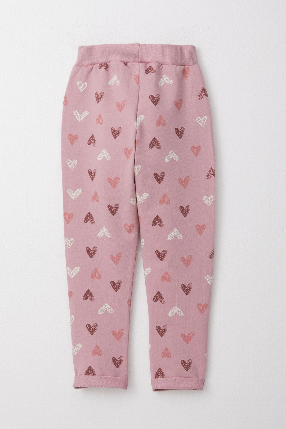 BRE Breeze Girl Baby Tracksuit Colorful Heart Patterned 9 Months-3 Years, Rose Pink - Licata