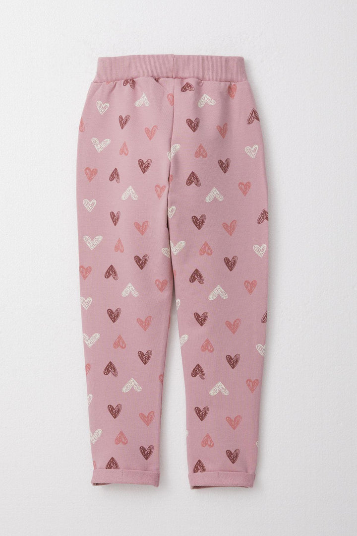 BRE Breeze Girl Baby Tracksuit Colorful Heart Patterned 9 Months-3 Years, Rose Pink - Licata