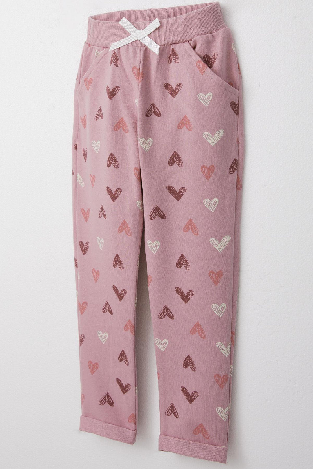 BRE Breeze Girl Baby Tracksuit Colorful Heart Patterned 9 Months-3 Years, Rose Pink - Licata