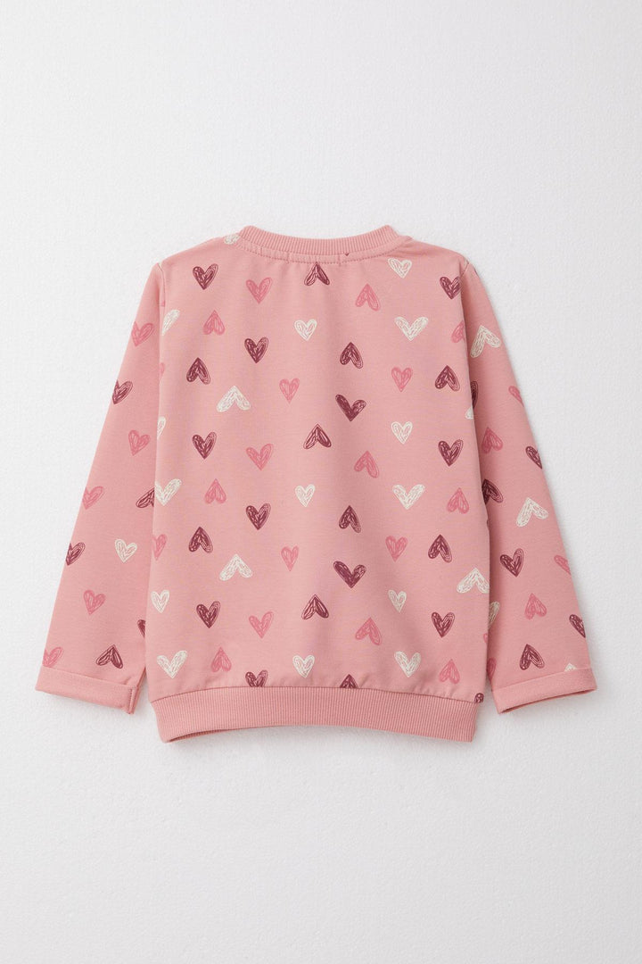 BRE Breeze Girl Baby Tracksuit Colorful Heart Patterned 9 Months-3 Years, Rose Pink - Oklahoma City