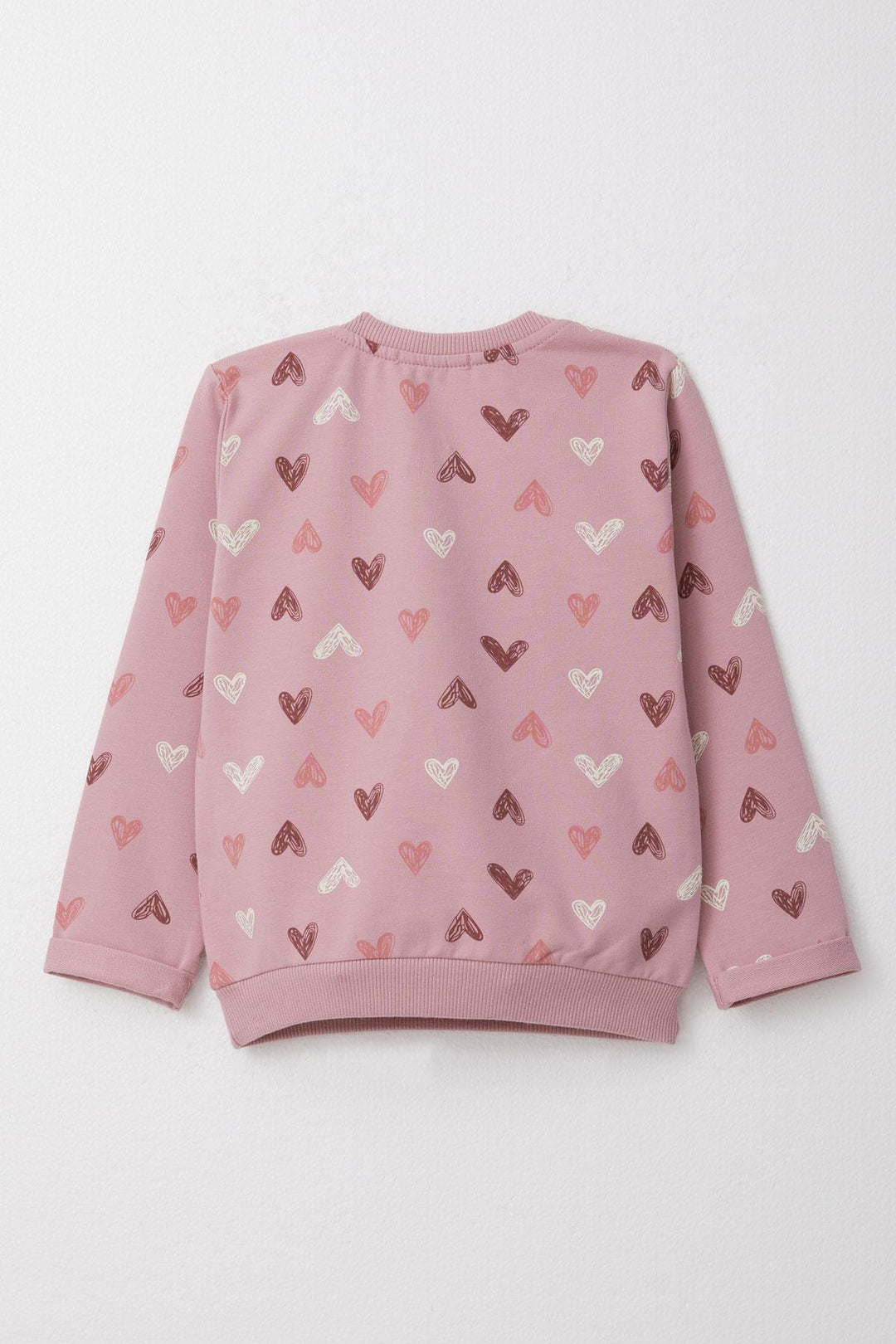 BRE Breeze Girl Baby Tracksuit Colorful Heart Patterned 9 Months-3 Years, Rose Pink - Licata