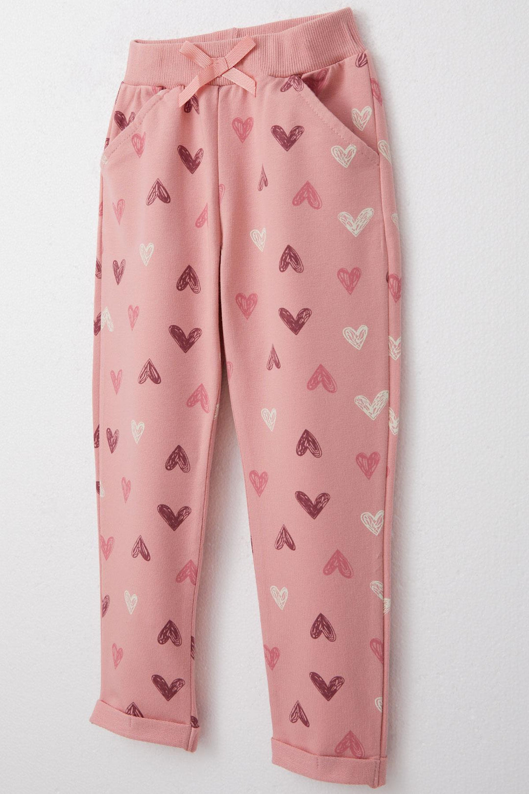 BRE Breeze Girl Baby Tracksuit Colorful Heart Patterned 9 Months-3 Years, Rose Pink - Oklahoma City