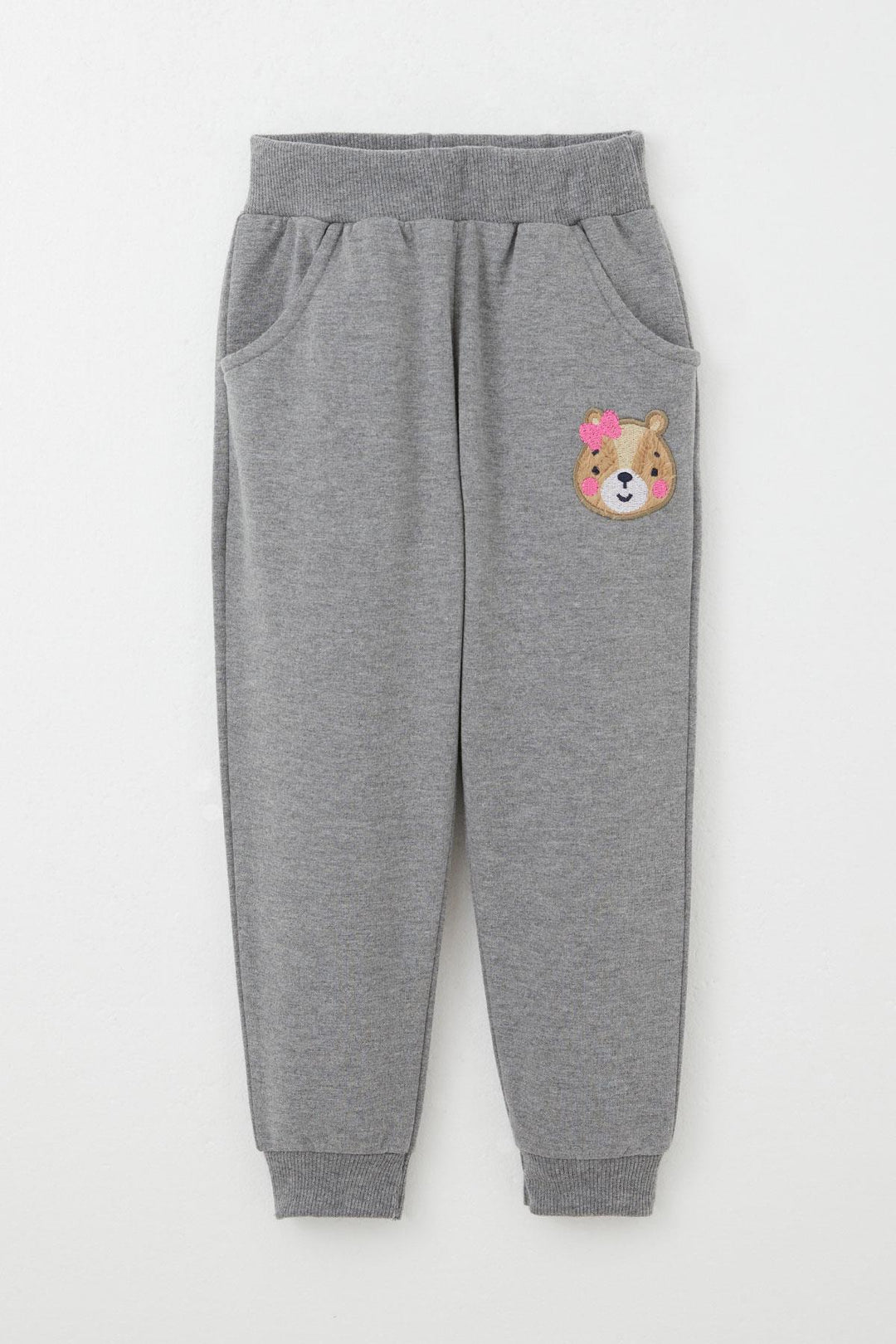 BRE Breeze Girl Baby Tracksuit Cute Bear Embroidered Floral 9 Months-3 Years, Rose Pink - Colmar