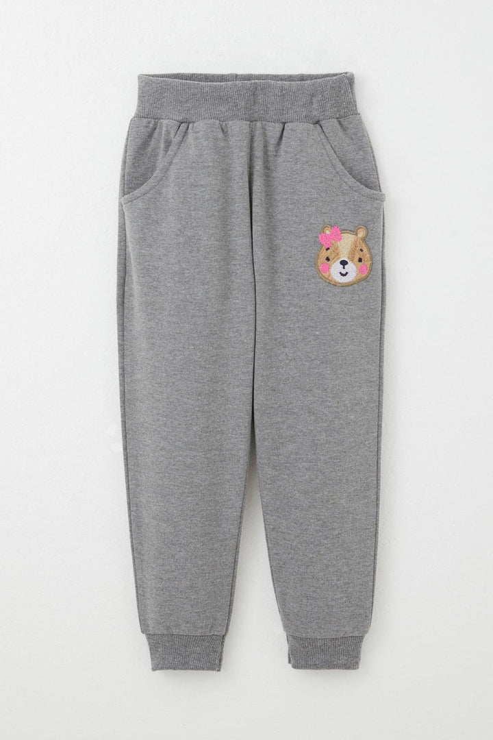 BRE Breeze Girl Baby Tracksuit Cute Bear Embroidered Floral 9 Months-3 Years, Rose Pink - Colmar