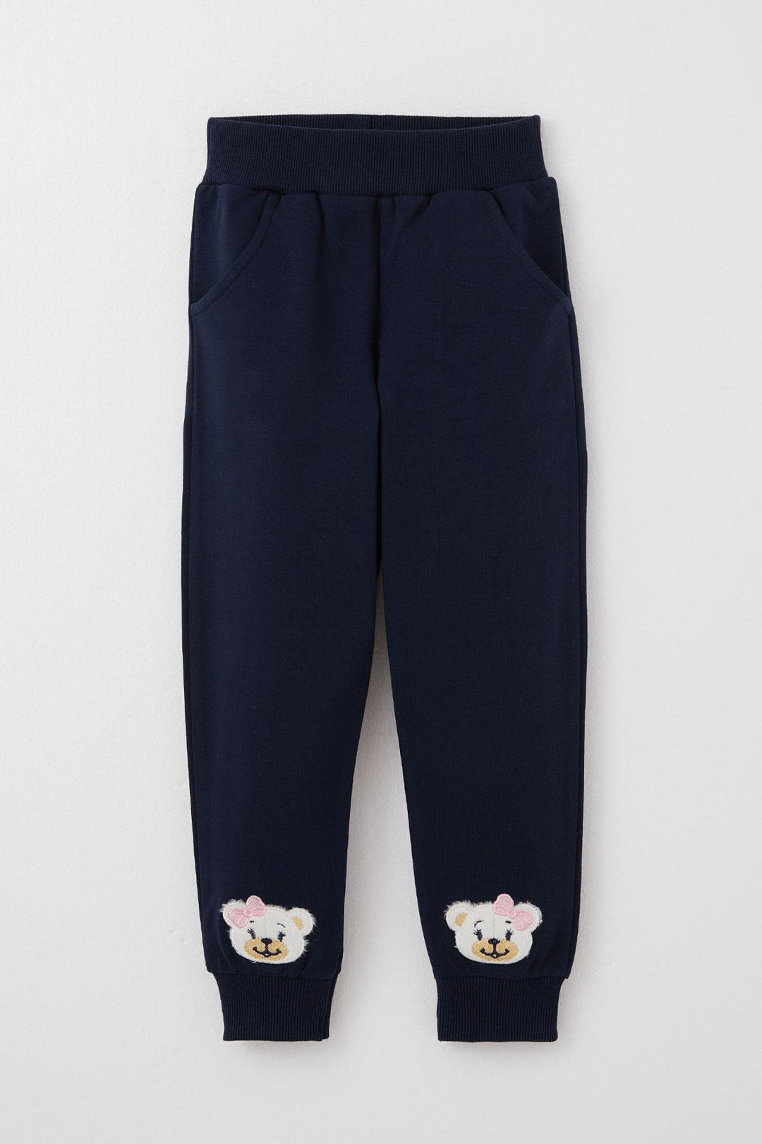 BRE Breeze Girl Baby Tracksuit Cute Bear Embroidered Floral 9 Months-3 Years, Rose Pink - San Clemente