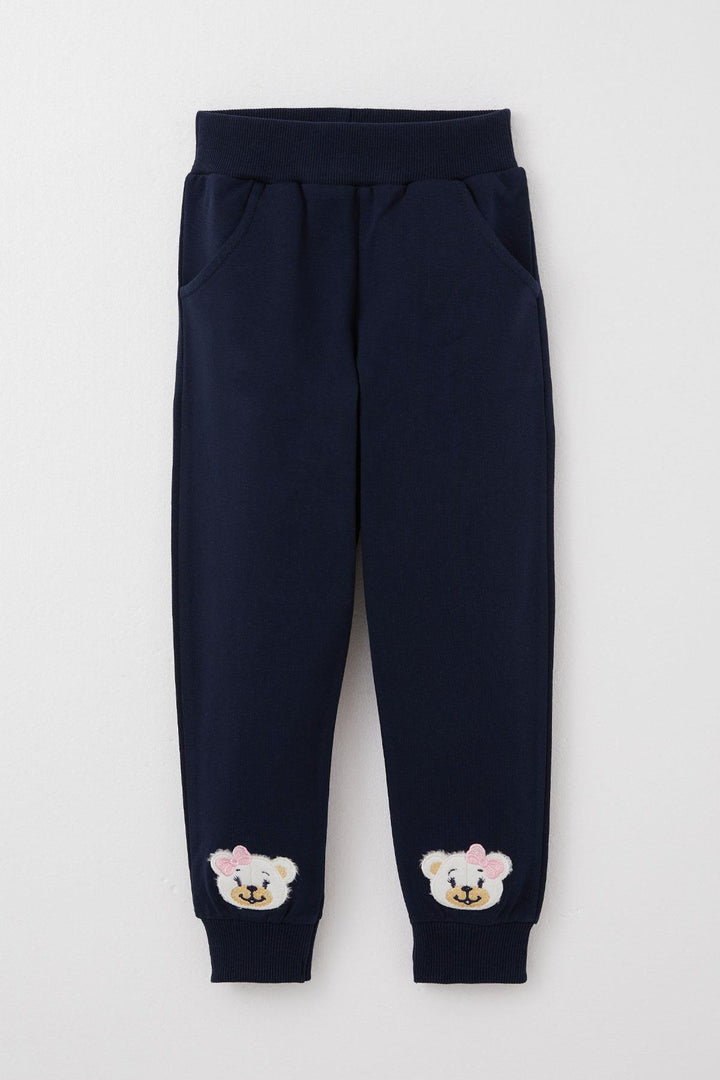 BRE Breeze Girl Baby Tracksuit Cute Bear Embroidered Floral 9 Months-3 Years, Rose Pink - San Clemente