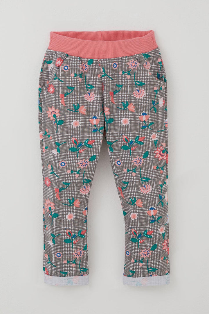 BRE Breeze Baby Girl Tracksuit Set Plaid Pattern Flower Garden 9 Months-3 Years, Mink - Lviv