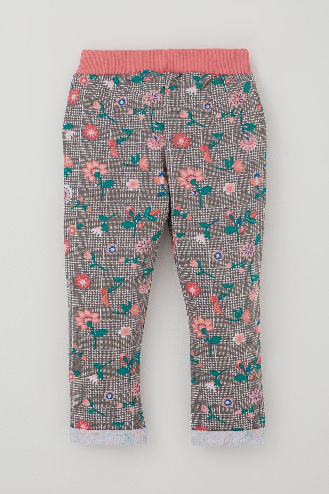 BRE Breeze Baby Girl Tracksuit Set Plaid Pattern Flower Garden 9 Months-3 Years, Mink - Lviv