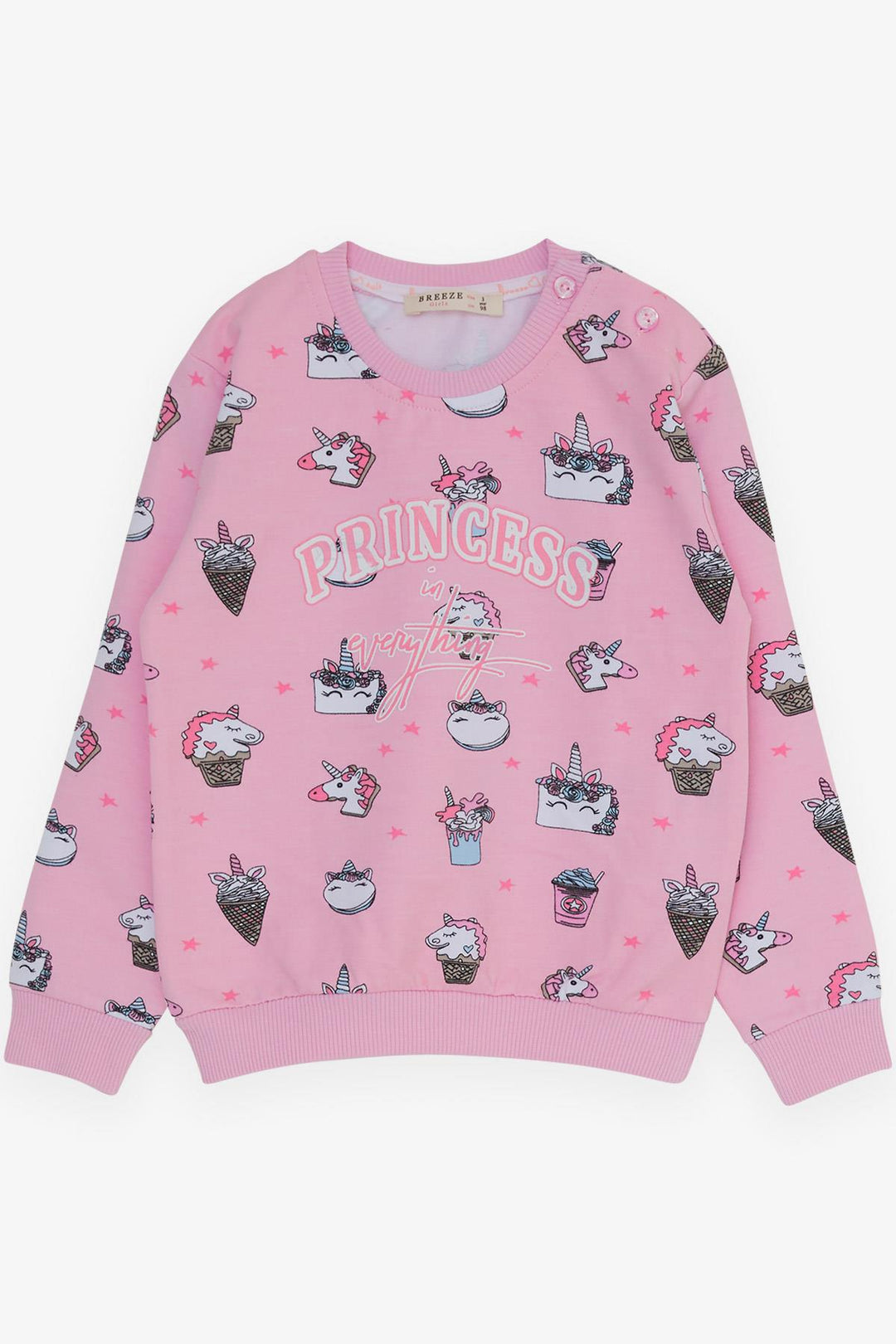 BRE Breeze Girl Baby Tracksuit Princess Dinosaur Patterned 9 Months-3 Years, Pink - Haverford
