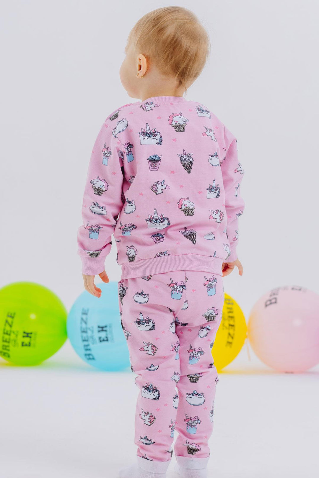 BRE Breeze Girl Baby Tracksuit Princess Dinosaur Patterned 9 Months-3 Years, Pink - Haverford