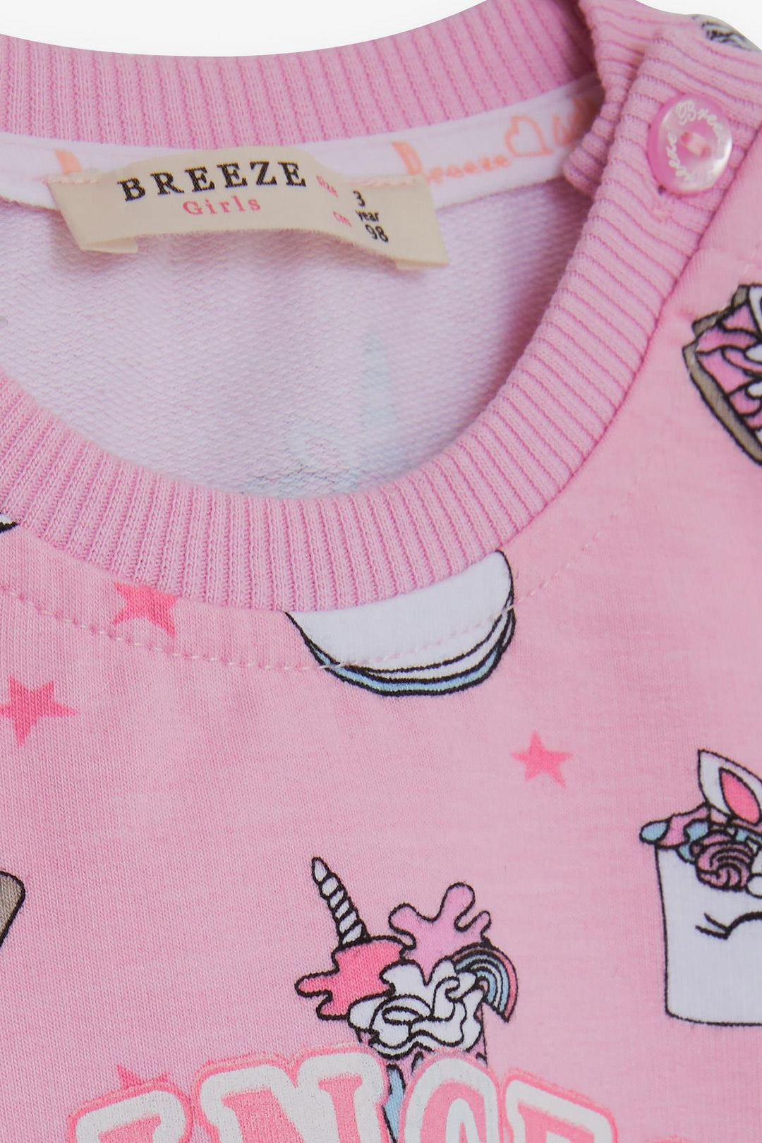 BRE Breeze Girl Baby Tracksuit Princess Dinosaur Patterned 9 Months-3 Years, Pink - Haverford