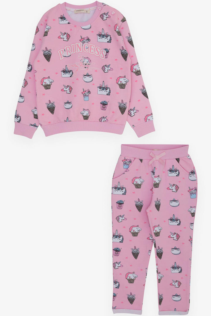 BRE Breeze Girl Baby Tracksuit Princess Dinosaur Patterned 9 Months-3 Years, Pink - Haverford