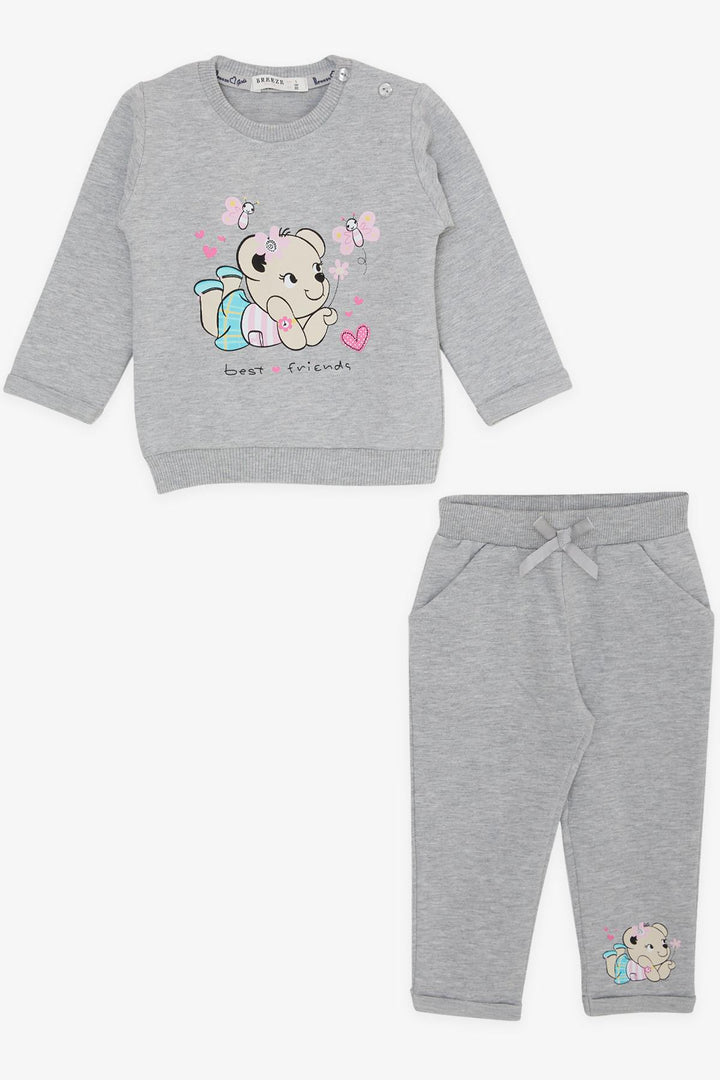 BRE Breeze Baby Girl Tracksuit Cute Animal Friends 4 Months.5 Years, Light Grey Melange - Levallois-Perret