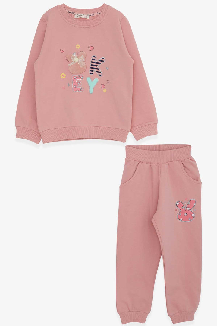 BRE Breeze Girl Baby Tracksuit with Glittery Accessories 9 Months-3 Years, Rose Pink - Cambridge