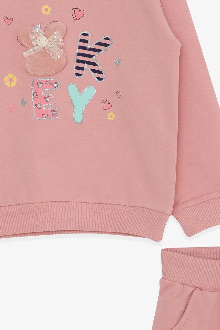 BRE Breeze Girl Baby Tracksuit with Glittery Accessories 9 Months-3 Years, Rose Pink - Cambridge