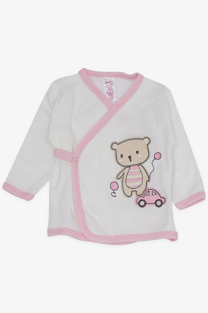 طقم مستشفى BRE Breeze Baby Girl 10 قطع مطرز بالنحلة 0-، أبيض - نهر كامبل